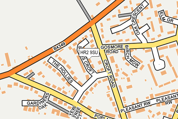 HR2 9SU map - OS OpenMap – Local (Ordnance Survey)