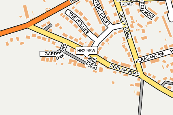 HR2 9SW map - OS OpenMap – Local (Ordnance Survey)