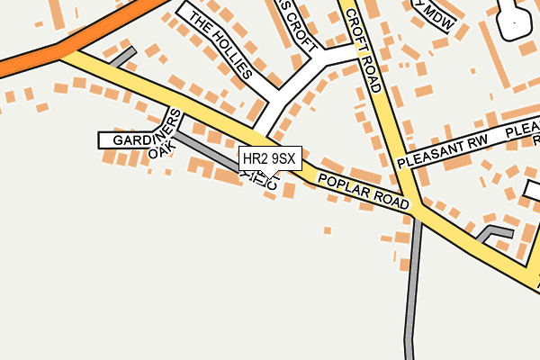 HR2 9SX map - OS OpenMap – Local (Ordnance Survey)