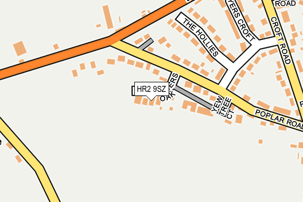 HR2 9SZ map - OS OpenMap – Local (Ordnance Survey)