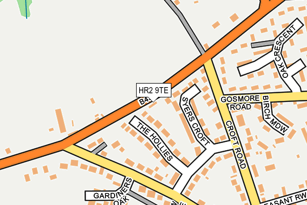 HR2 9TE map - OS OpenMap – Local (Ordnance Survey)