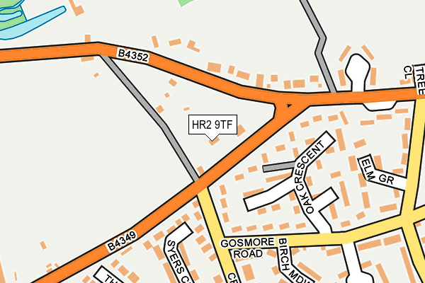 HR2 9TF map - OS OpenMap – Local (Ordnance Survey)