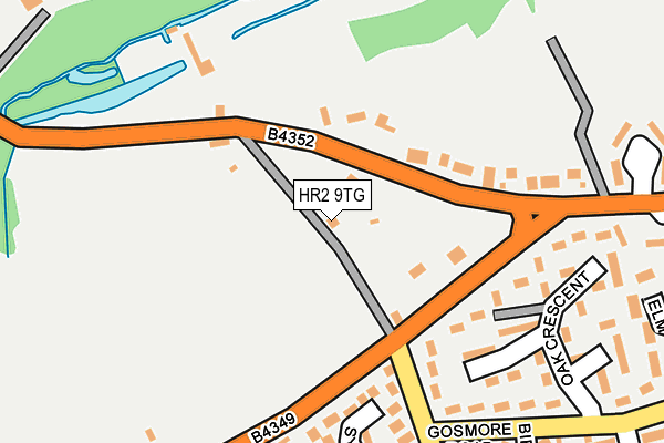 HR2 9TG map - OS OpenMap – Local (Ordnance Survey)