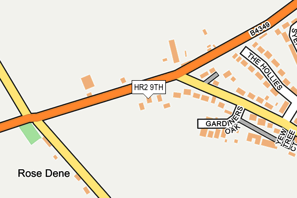 HR2 9TH map - OS OpenMap – Local (Ordnance Survey)