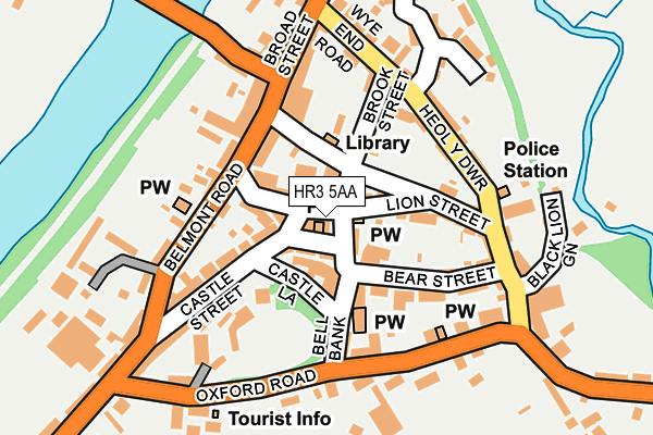 HR3 5AA map - OS OpenMap – Local (Ordnance Survey)