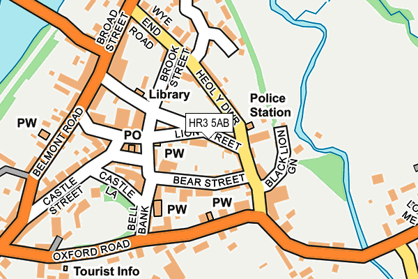 HR3 5AB map - OS OpenMap – Local (Ordnance Survey)