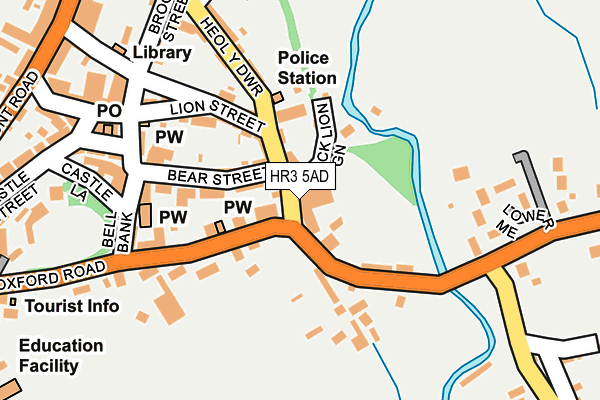 HR3 5AD map - OS OpenMap – Local (Ordnance Survey)
