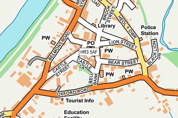 HR3 5AF map - OS OpenMap – Local (Ordnance Survey)