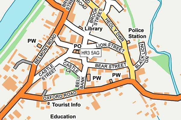 HR3 5AG map - OS OpenMap – Local (Ordnance Survey)
