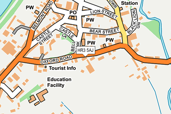 HR3 5AJ map - OS OpenMap – Local (Ordnance Survey)