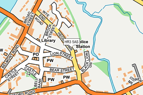 HR3 5AS map - OS OpenMap – Local (Ordnance Survey)