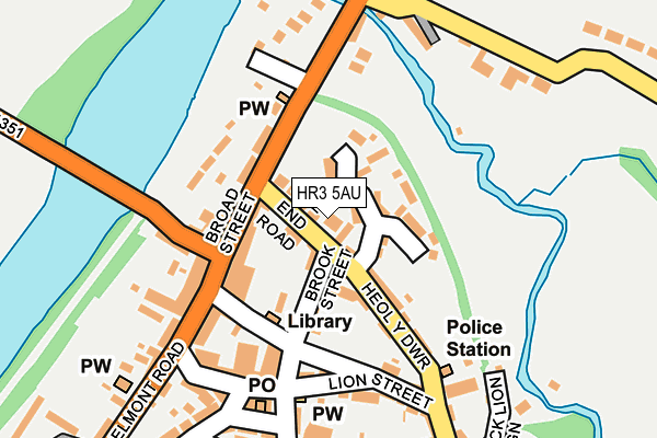 HR3 5AU map - OS OpenMap – Local (Ordnance Survey)