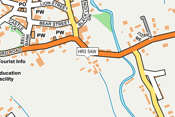 HR3 5AW map - OS OpenMap – Local (Ordnance Survey)