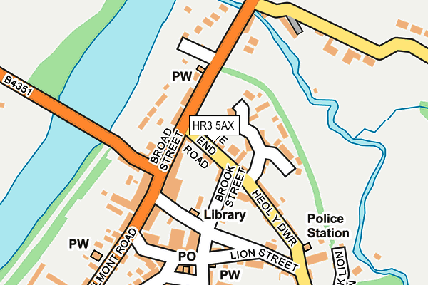 HR3 5AX map - OS OpenMap – Local (Ordnance Survey)
