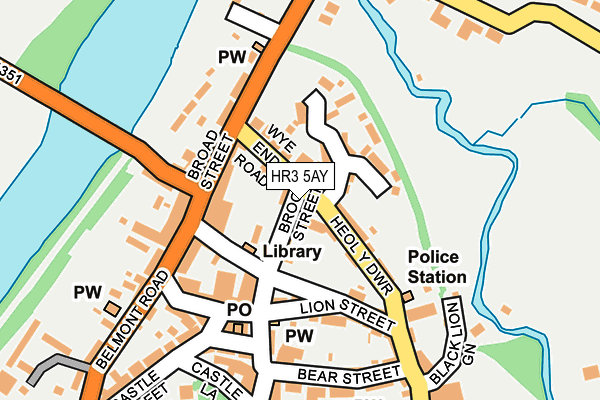 HR3 5AY map - OS OpenMap – Local (Ordnance Survey)