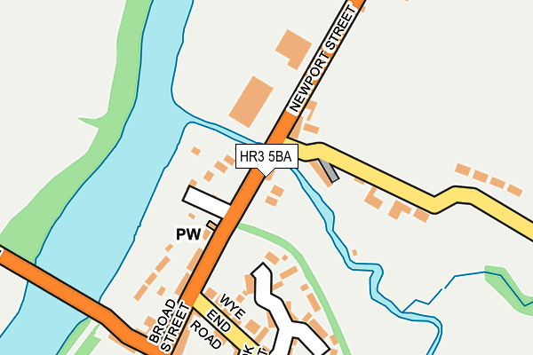 HR3 5BA map - OS OpenMap – Local (Ordnance Survey)