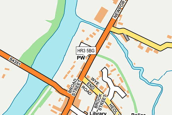 HR3 5BG map - OS OpenMap – Local (Ordnance Survey)