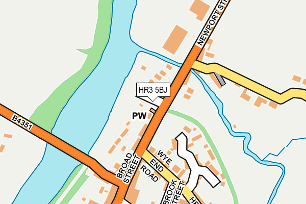 HR3 5BJ map - OS OpenMap – Local (Ordnance Survey)