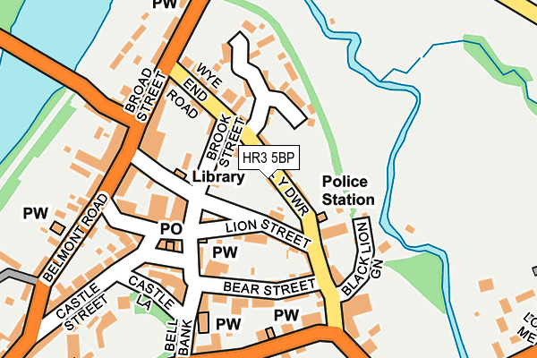 HR3 5BP map - OS OpenMap – Local (Ordnance Survey)
