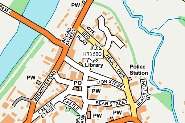 HR3 5BQ map - OS OpenMap – Local (Ordnance Survey)