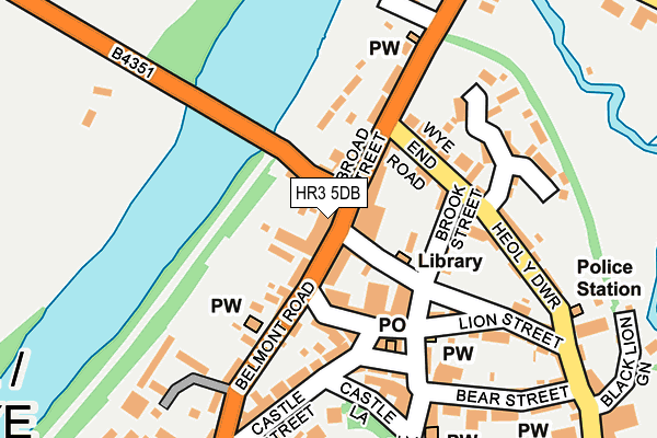 HR3 5DB map - OS OpenMap – Local (Ordnance Survey)