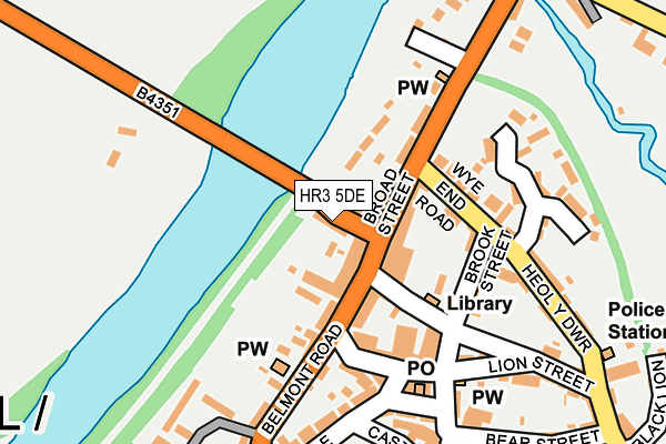 HR3 5DE map - OS OpenMap – Local (Ordnance Survey)