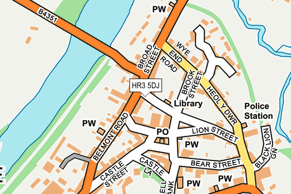 HR3 5DJ map - OS OpenMap – Local (Ordnance Survey)