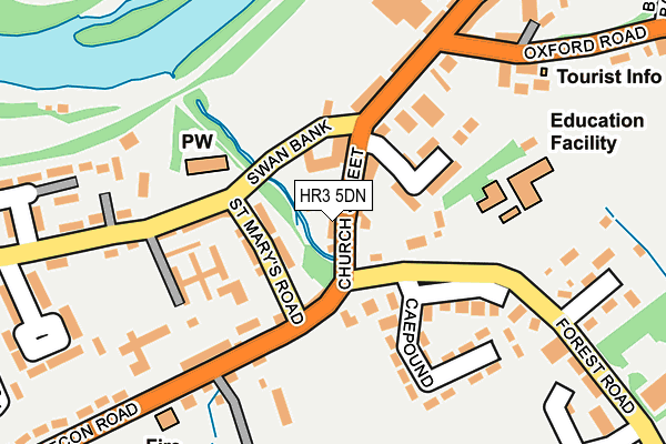 HR3 5DN map - OS OpenMap – Local (Ordnance Survey)