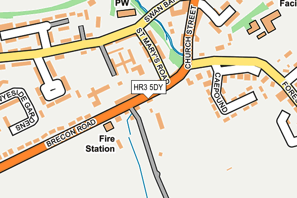 HR3 5DY map - OS OpenMap – Local (Ordnance Survey)
