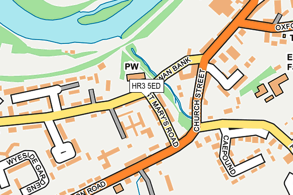 HR3 5ED map - OS OpenMap – Local (Ordnance Survey)