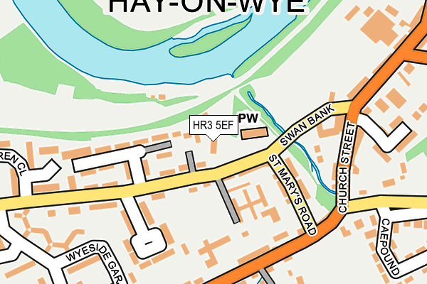HR3 5EF map - OS OpenMap – Local (Ordnance Survey)