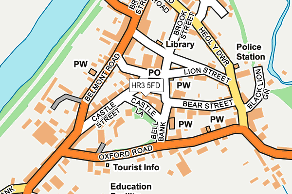 HR3 5FD map - OS OpenMap – Local (Ordnance Survey)