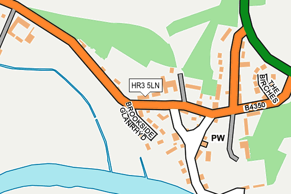 HR3 5LN map - OS OpenMap – Local (Ordnance Survey)