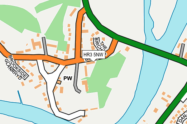 HR3 5NW map - OS OpenMap – Local (Ordnance Survey)
