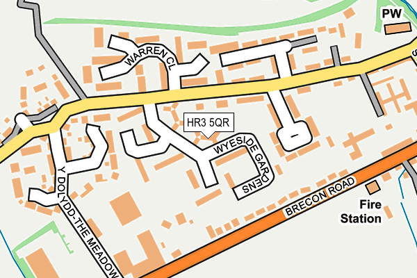 HR3 5QR map - OS OpenMap – Local (Ordnance Survey)