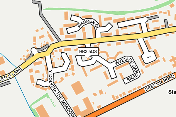 HR3 5QS map - OS OpenMap – Local (Ordnance Survey)