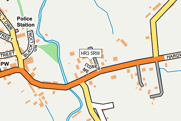 HR3 5RW map - OS OpenMap – Local (Ordnance Survey)