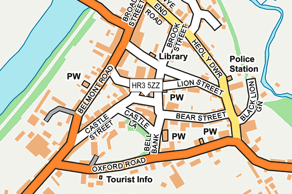 HR3 5ZZ map - OS OpenMap – Local (Ordnance Survey)