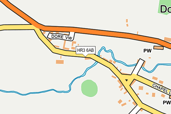 HR3 6AB map - OS OpenMap – Local (Ordnance Survey)