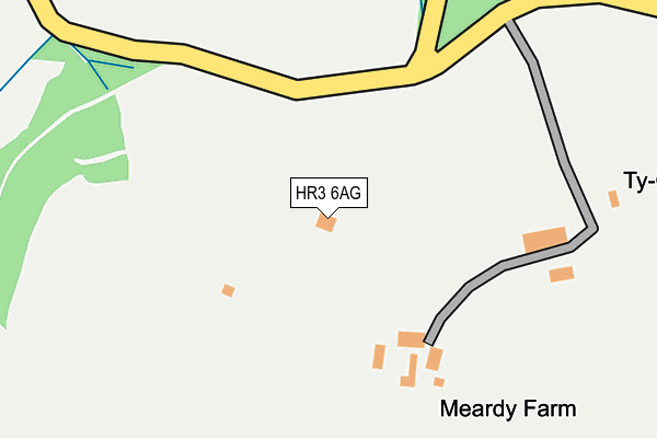 HR3 6AG map - OS OpenMap – Local (Ordnance Survey)