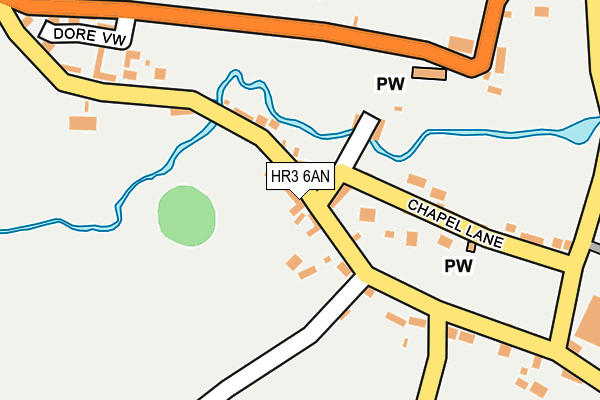 HR3 6AN map - OS OpenMap – Local (Ordnance Survey)