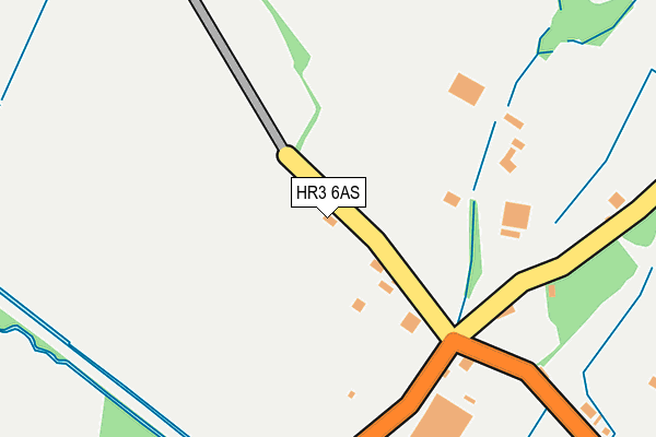 HR3 6AS map - OS OpenMap – Local (Ordnance Survey)