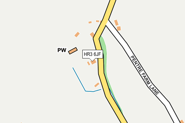 HR3 6JF map - OS OpenMap – Local (Ordnance Survey)