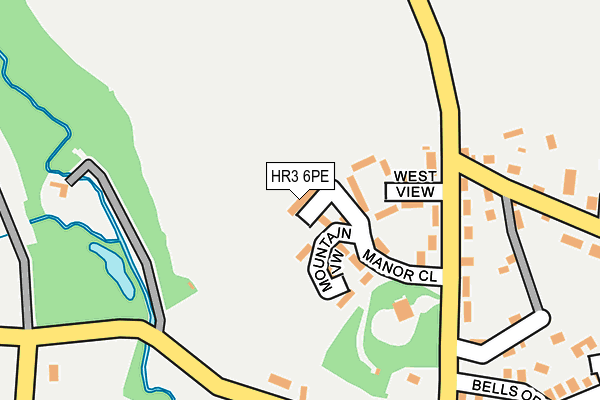 HR3 6PE map - OS OpenMap – Local (Ordnance Survey)
