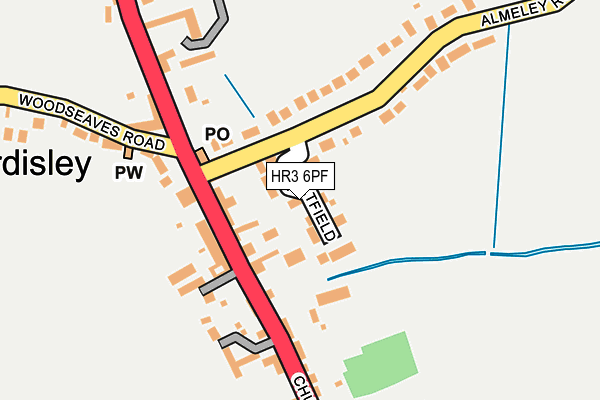 HR3 6PF map - OS OpenMap – Local (Ordnance Survey)