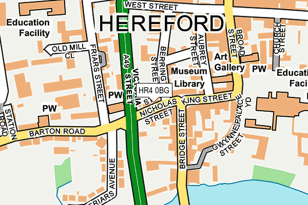 HR4 0BG map - OS OpenMap – Local (Ordnance Survey)