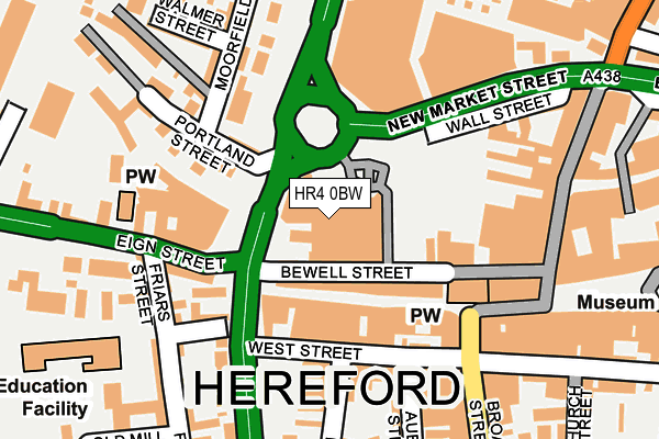 HR4 0BW map - OS OpenMap – Local (Ordnance Survey)