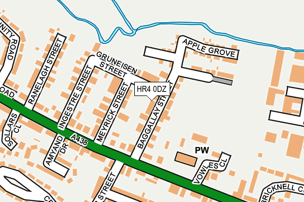 HR4 0DZ map - OS OpenMap – Local (Ordnance Survey)