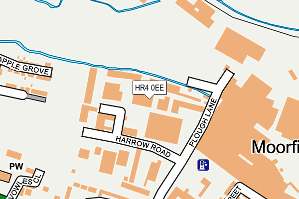 HR4 0EE map - OS OpenMap – Local (Ordnance Survey)