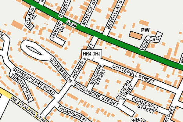 HR4 0HJ map - OS OpenMap – Local (Ordnance Survey)